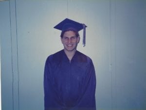 Stefan at high school graduation, 1989