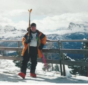 Stefan skiing in Cortina, Italy in March 2001